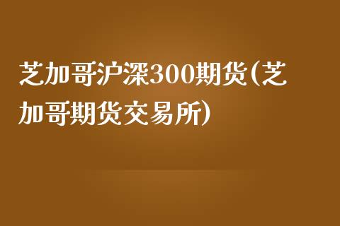 芝加哥沪深300期货(芝加哥期货交易所)_https://www.cnlz365.com_德指直播间_第1张