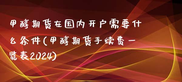 甲醇期货在国内开户需要什么条件(甲醇期货手续费一览表2024)_https://www.cnlz365.com_股指期货直播间_第1张