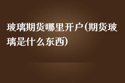 玻璃期货哪里开户(期货玻璃是什么东西)_https://www.cnlz365.com_黄金直播间_第1张